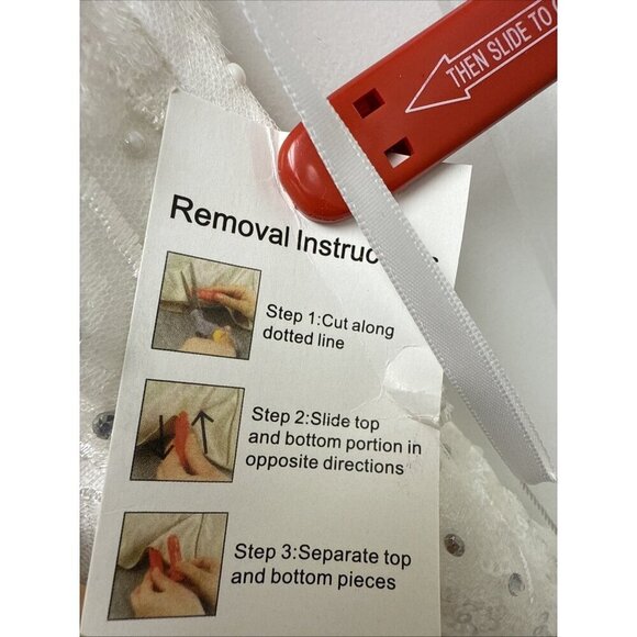 MAC DUGGAL Size 12 White Floral Embellished V-Neck Cocktail MIDI Dress Wedding - Picture 7 of 11